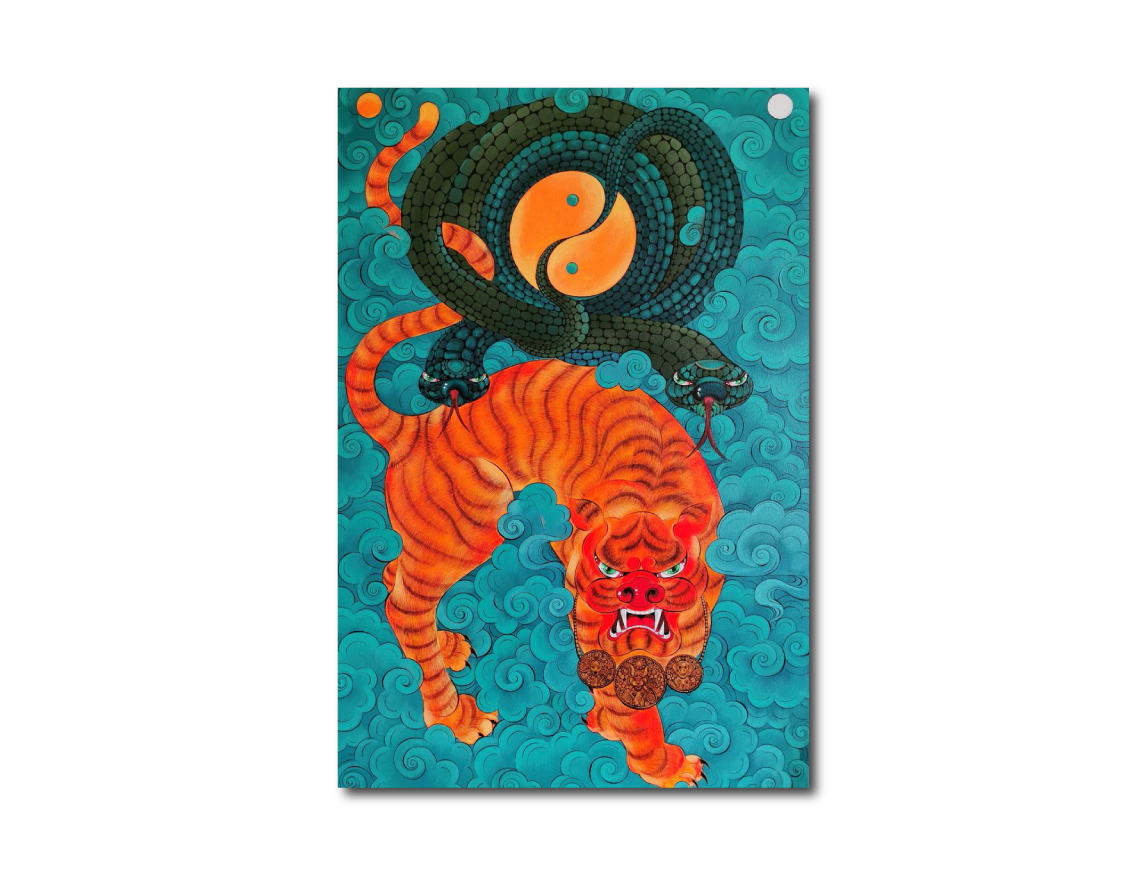 Tibet Tiger Thangka
